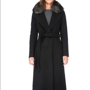 New Soia&kyo Size S wool coat w removable real fur